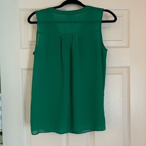 Ann Taylor Loft Sheer Green Blouse